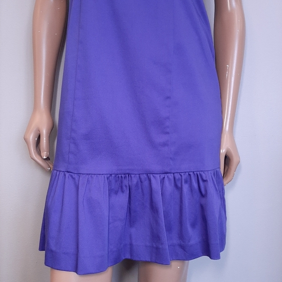 NEW Jacob Flounce Hem Sleeveless Dress Royal Purple Ruffled Cocktail Size 0 - Picture 4 of 14